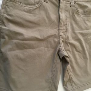 PrAna Breathe Khaki Brown Nylon shorts